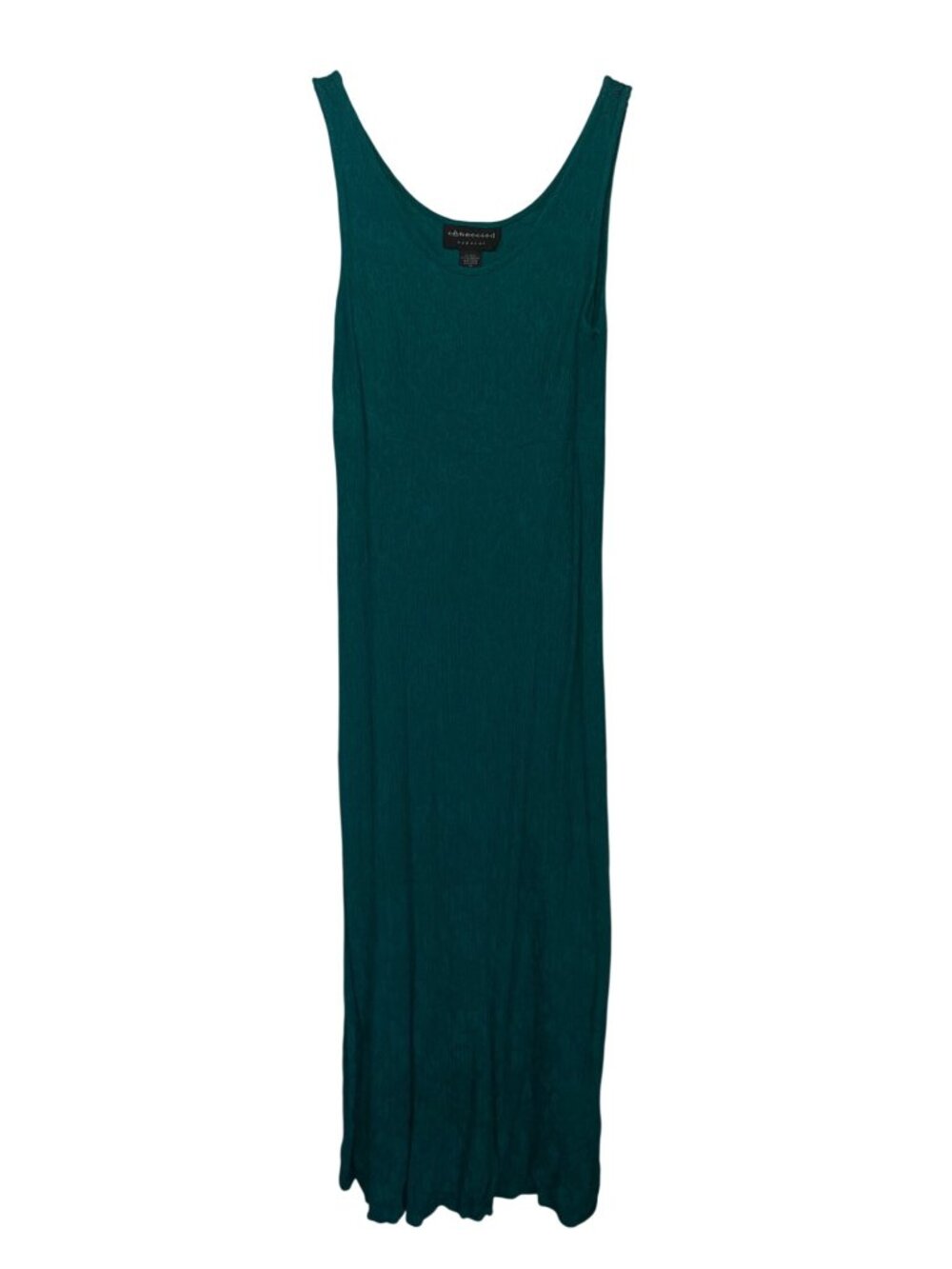 Connected Apparel 2 piece Maxi Dress Teal Size 12 100% Rayon Textured Sleeveless - Picture 3 of 14